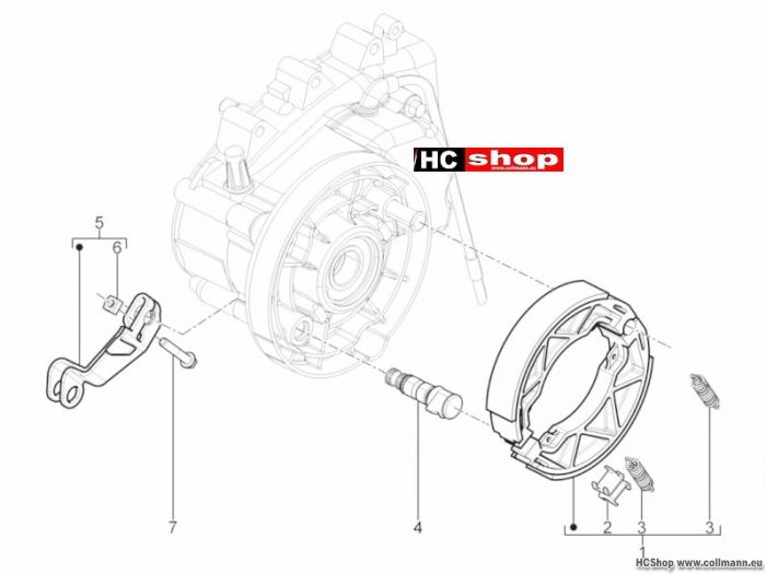 Aprilia Motard 125 Hinterbremse - Bremsbackensatzen