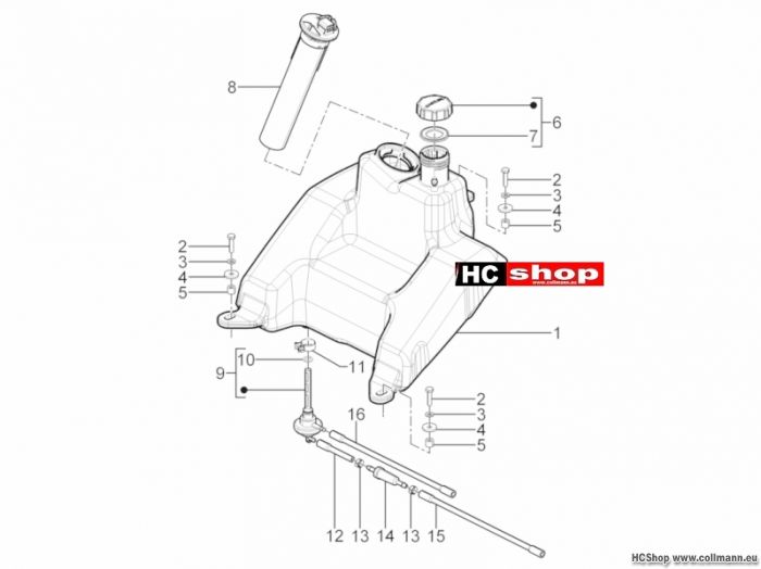 Piaggio Benzintank TPH 50