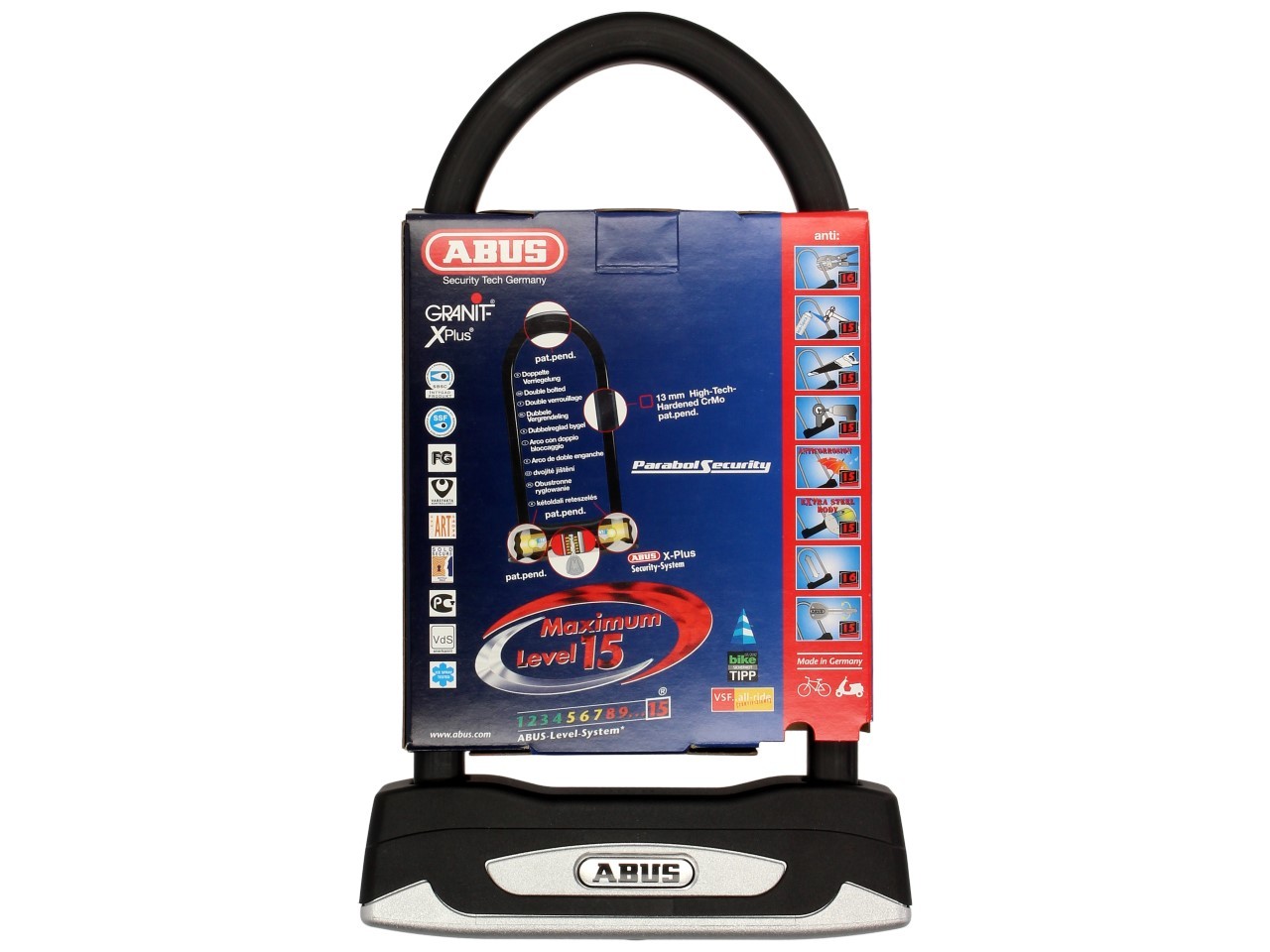ABUS Bügelschloss Granit X-Plus 54, 230x108 mm, schwarz
