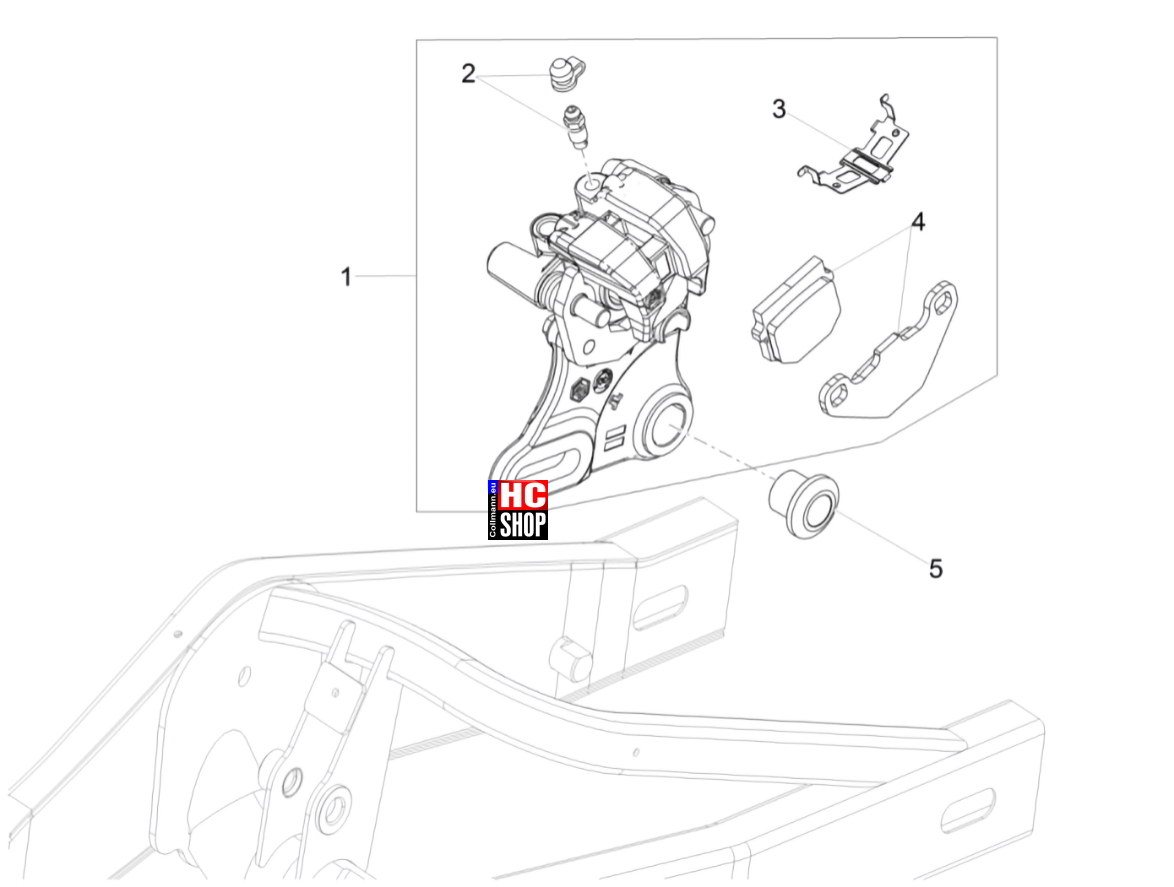 Aprilia RS 125 Replica ABS E5 Hinterradbremszange