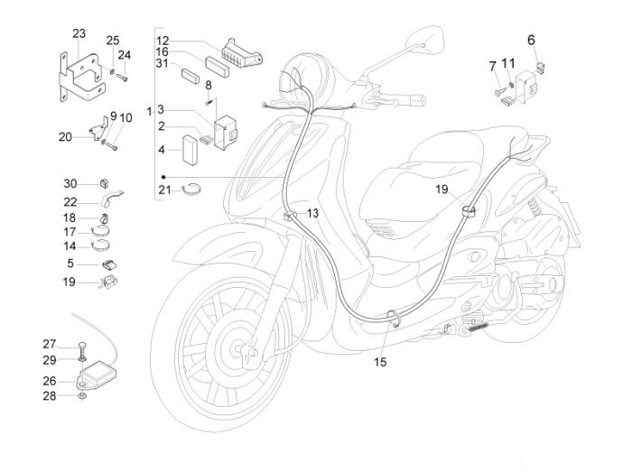 Piaggio Hauptkabelbaum Beverly Cruiser 500