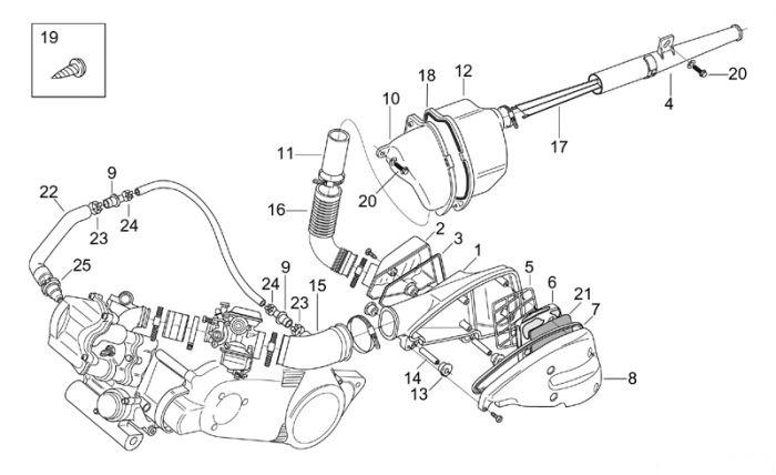 Aprilia Filtergruppe Leonardo 125-150