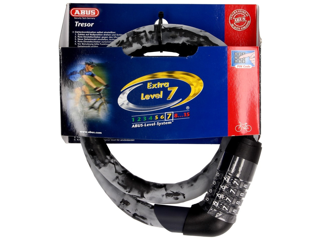 ABUS Kabelschloss Steel-O-Flex Tresor 1360, 85 cm, schwarz