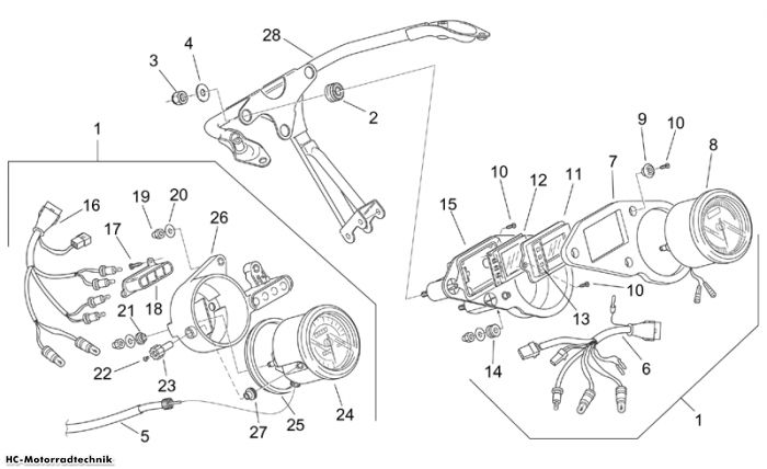 Aprilia Instrumententafel Tuono 125