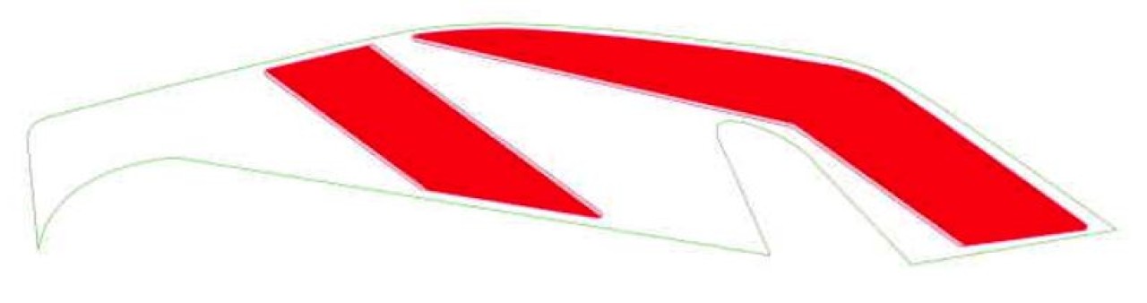13 - Aufkleber Flanke extern re. - Fahrzeugfarbe Speed White