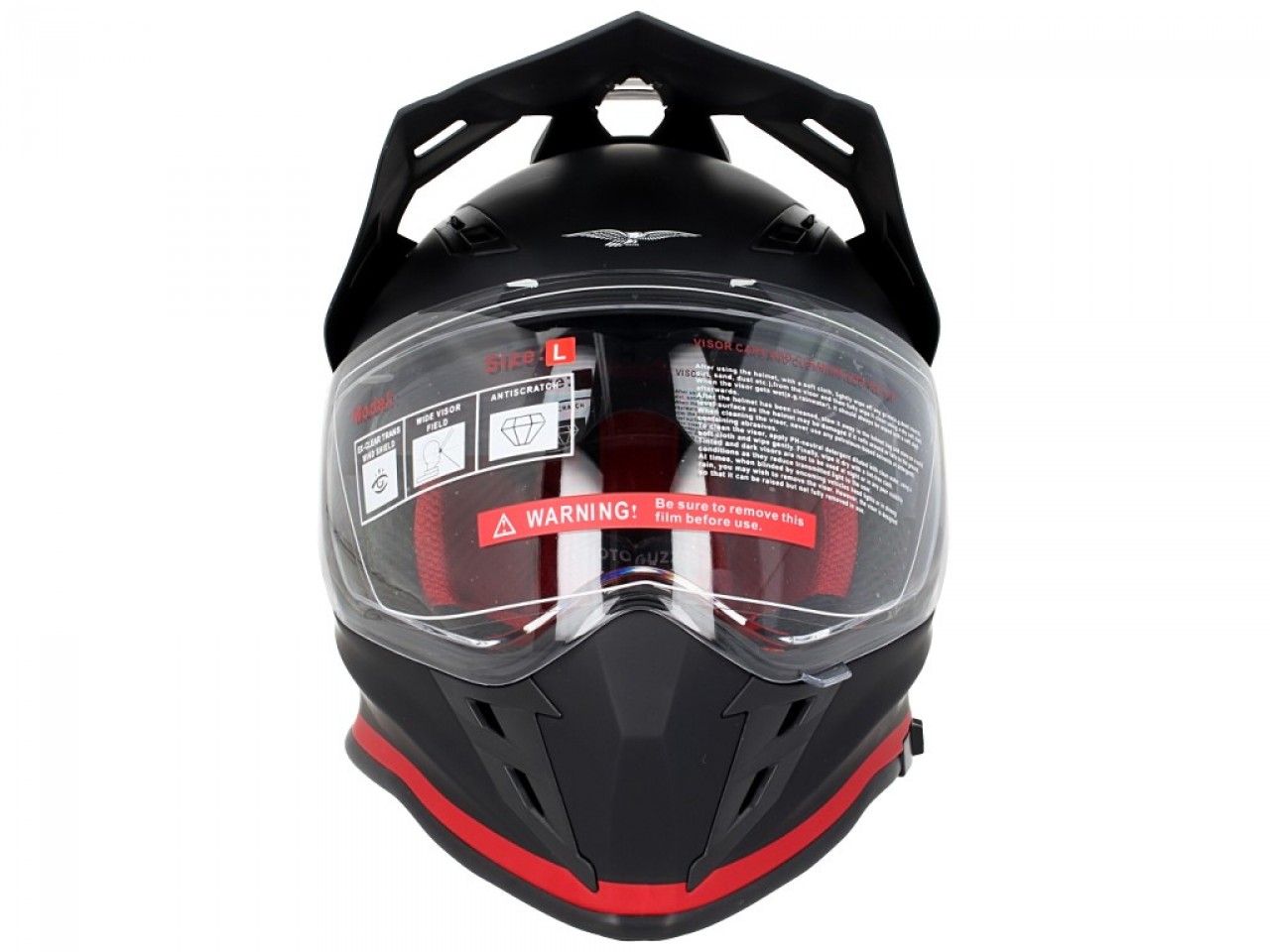 Moto Guzzi Integralhelm Adventure Touring V85, schwarz matt, ECE 22.05
