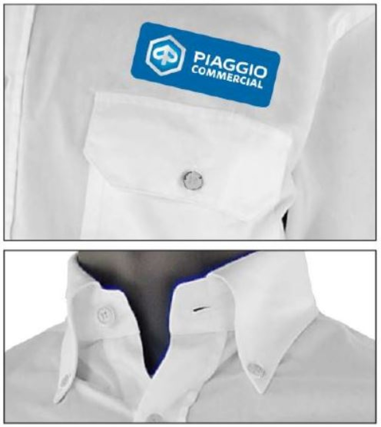 Piaggio Hemd langarm Herren, Baumwolle, Commercial, weiß