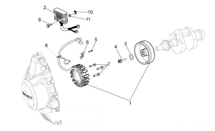 Moto Guzzi V7 II Stone Drehstromgenerator - Regler