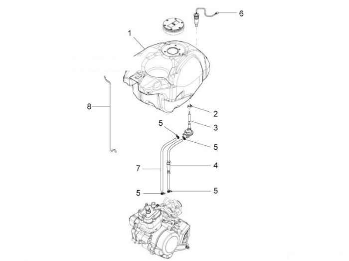 Aprilia RS4 50 SBK Kraftstofftank