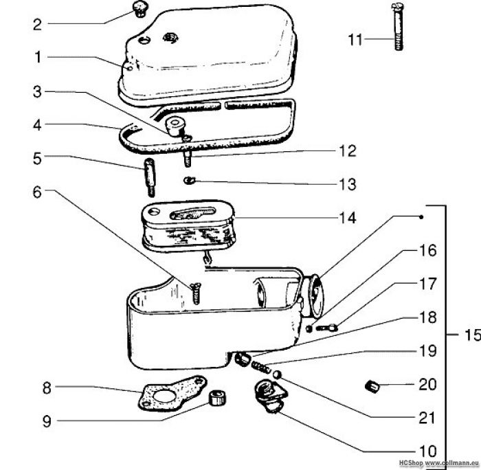 Vespa Bauteile luftfilter PX 125