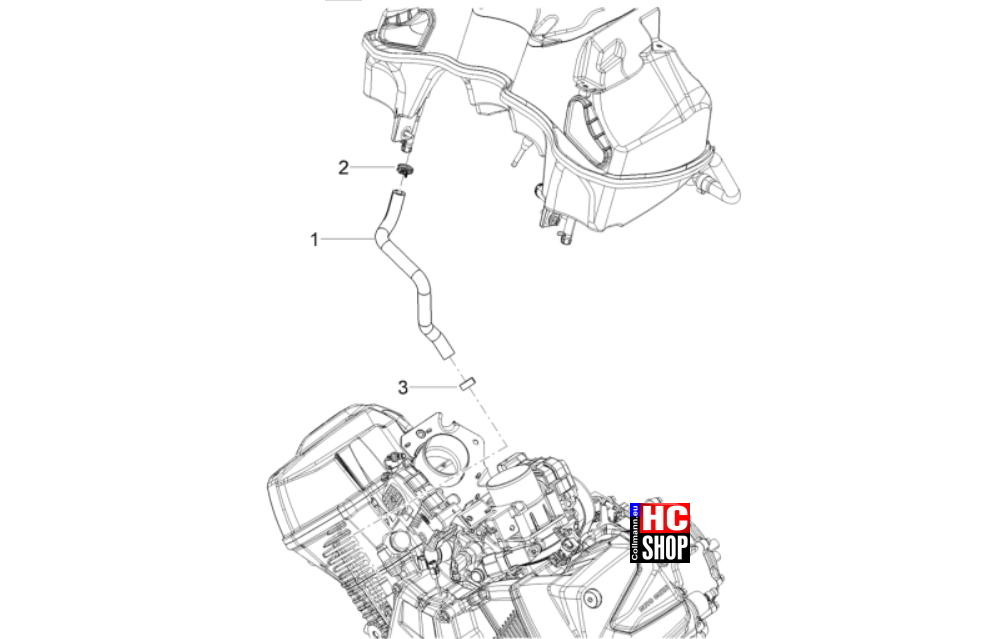 Moto Guzzi Stelvio E5+ - Motor - Anlage Blow-By