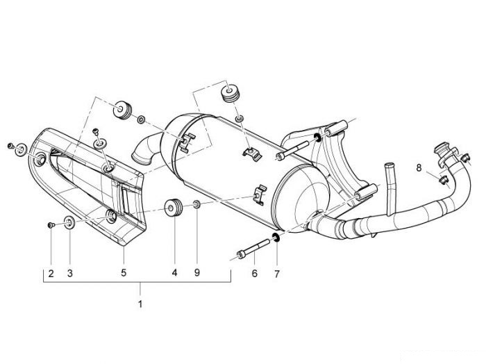 Piaggio Auspufftopf Fly 50 2T
