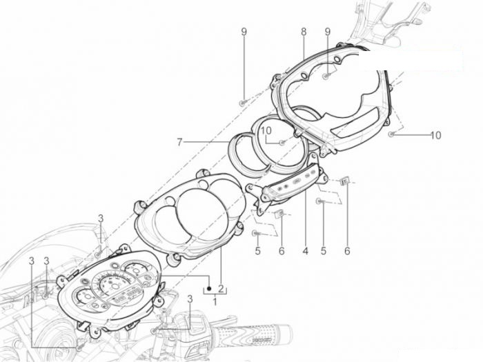 Piaggio MP3 YOUrban 300ie Sport Cockpitinstrumente - Crusc