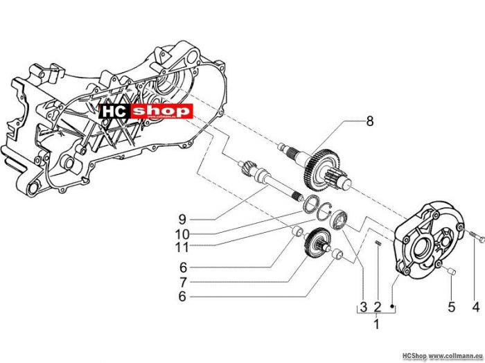 Piaggio Einheit Getriebe NRG DD Sp