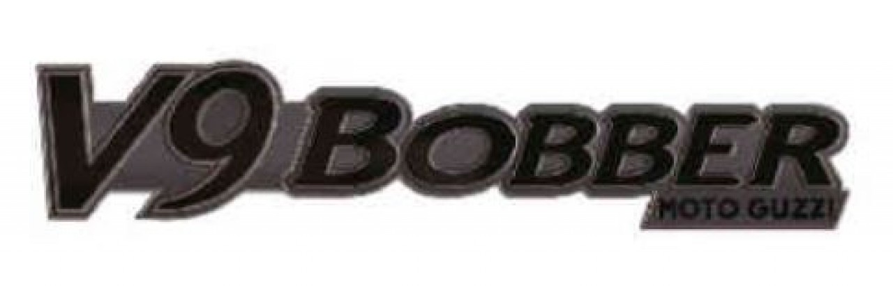 7 - Schild "V9 BOBBER" DX-SX Farbe: Black competition 80/B [NI]