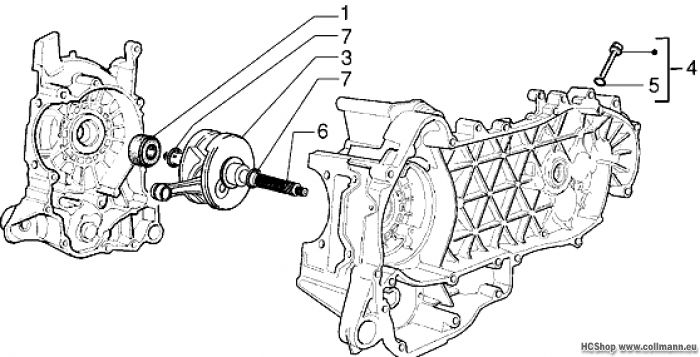 Piaggio Kurbelwelle X9 125