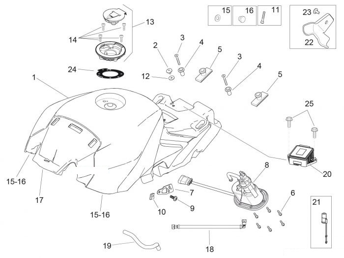 Aprilia RSV4 RR Race Pack Kraftstofftank