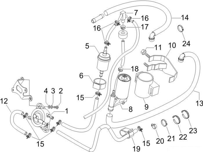 Gilera Benzineinspritzanlage Runner 50 Purejet