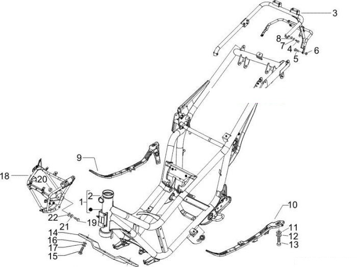 Piaggio Fahrgestell/Karosserie X9 250