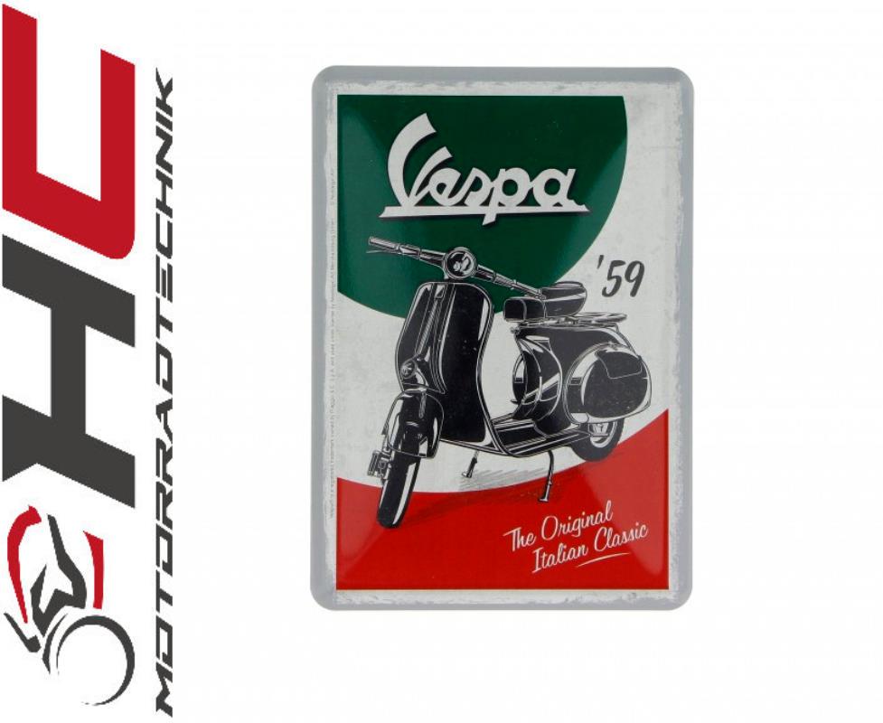 Vespa Blechpostkarte