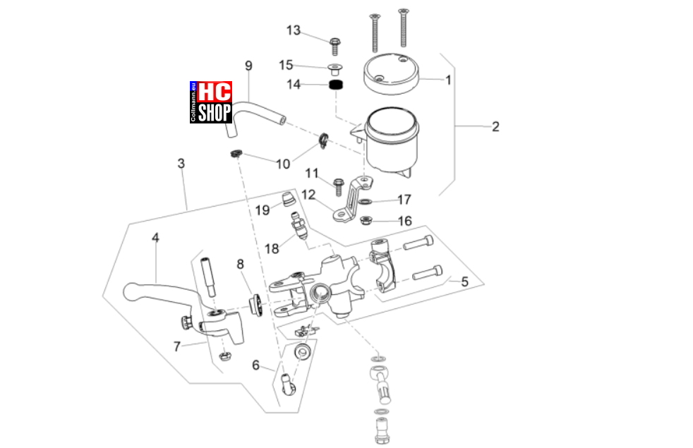 Aprilia Tuono V4 Factory 1100 E5+ - Bremsanlage - Vorderradbremspumpe
