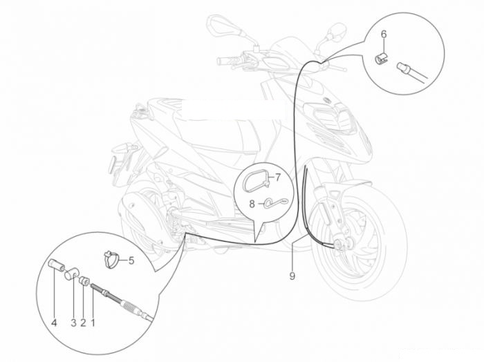 Piaggio Bowdenzügen TPH 125