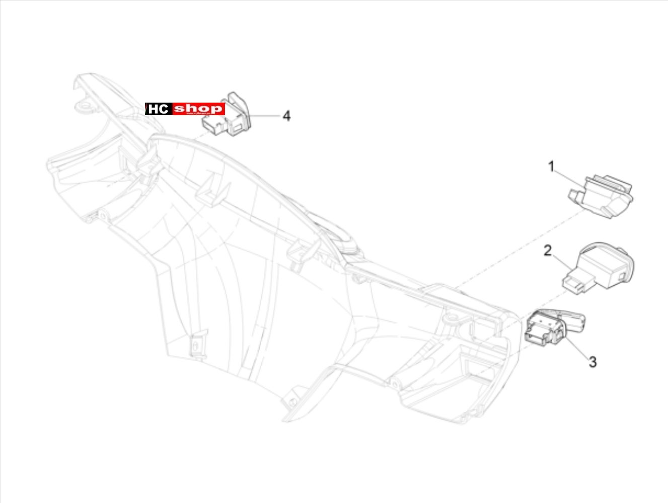 Aprilia SR 50 Motard 2T E4 - Elektrische Anlage Wechselschalter