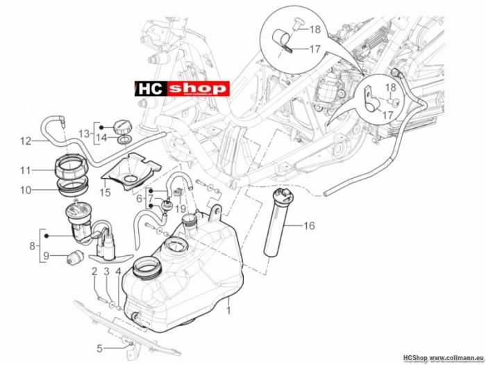 Piaggio MP3 YOUrban 300ie Sport Benzintank