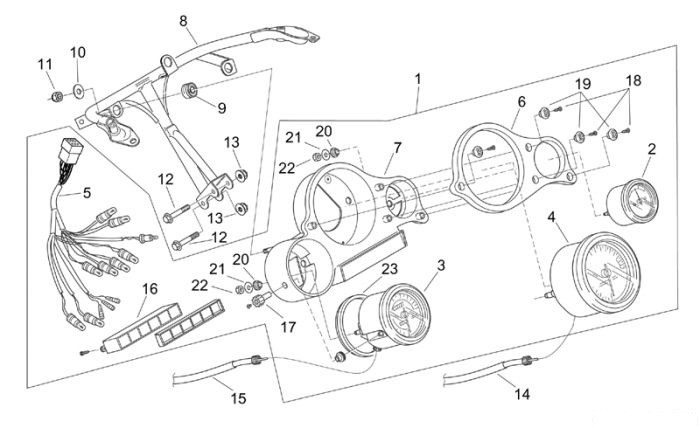 Aprilia Instrumententafel Tuono 50