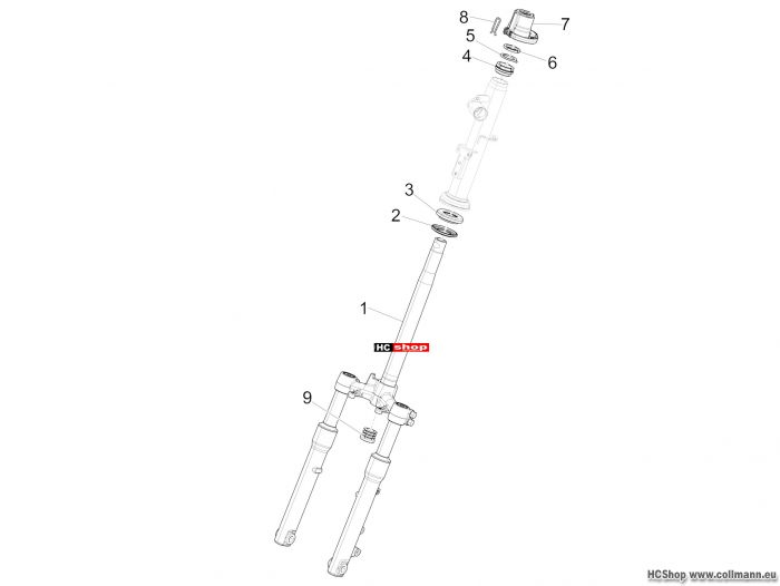 Piaggio Liberty 50 iGet Gabel/Lenkerleitung - Steuersatz