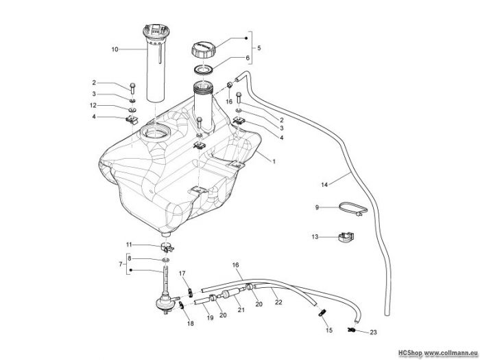 Vespa Benzintank S 50 2T