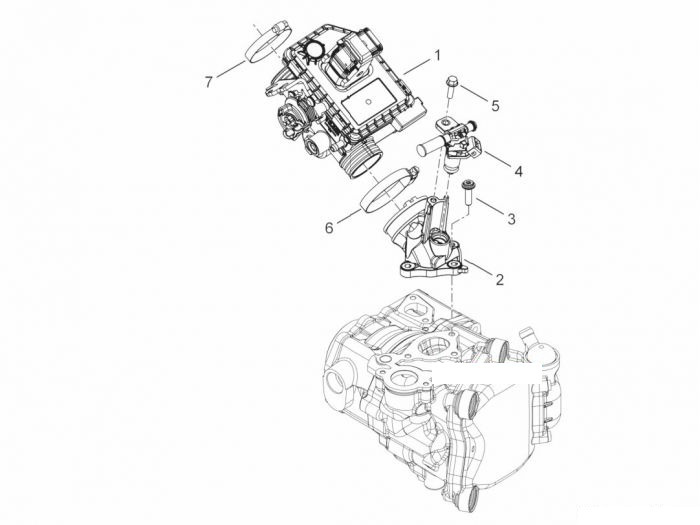 Piaggio MP3 YOUrban 300ie Sport Drosselklappengehäuse