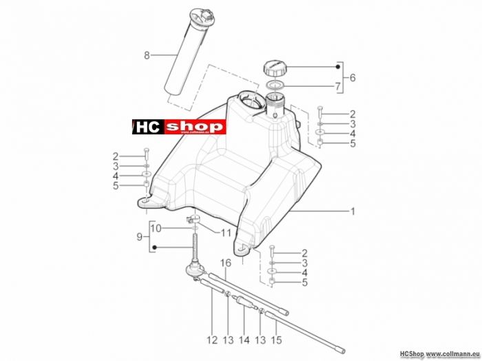 Piaggio Benzintank TPH 125