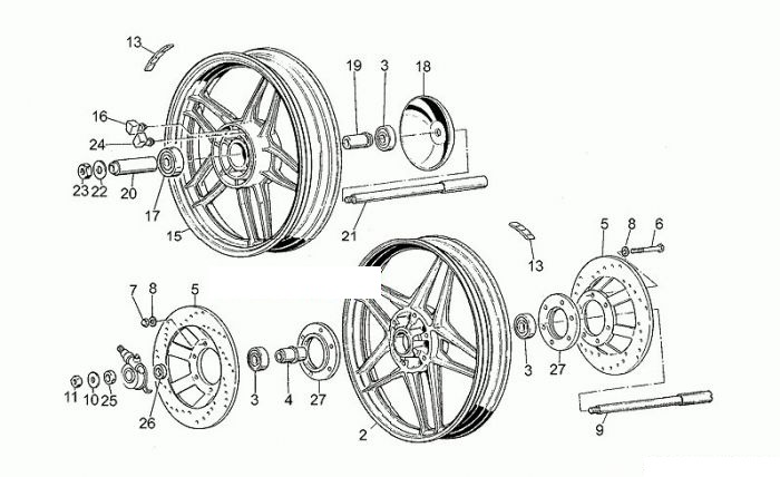 Moto Guzzi V65 Custem Räder