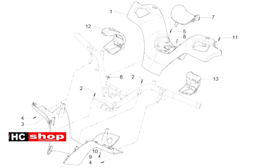 Piaggio MP3 500 LT Sport - Business Lenker Deckungen