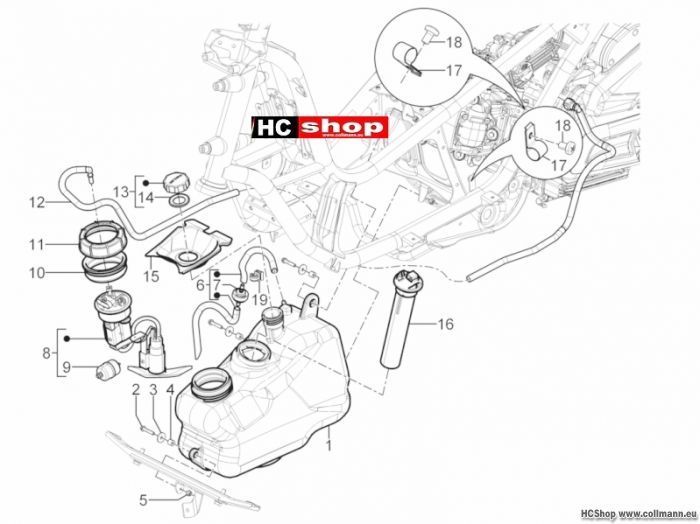 Piaggio Benzintank YOurban 300