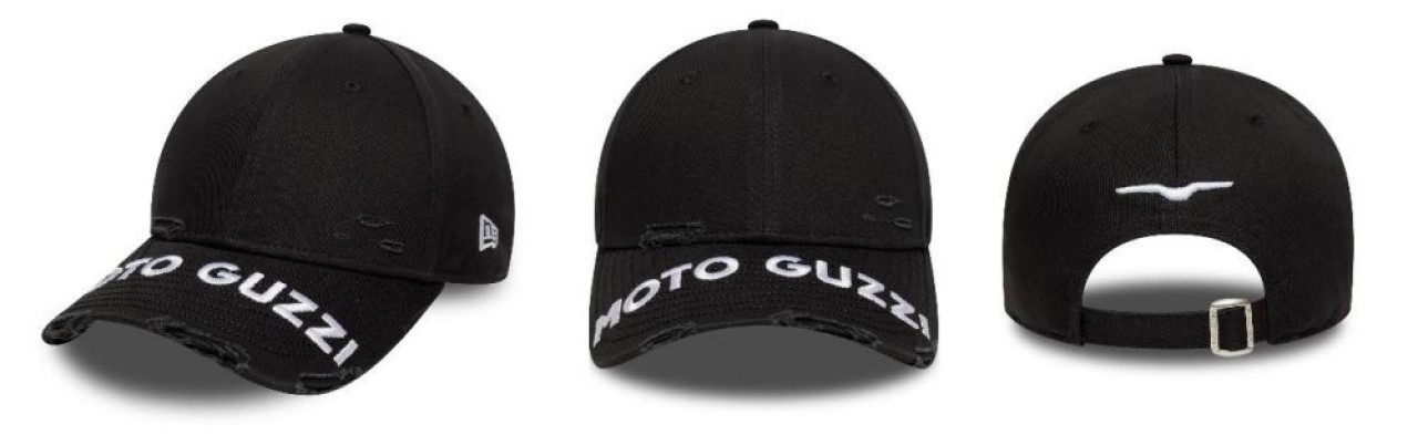 Moto Guzzi Basecap New Era 9Forty Distressed aus Baumwolle