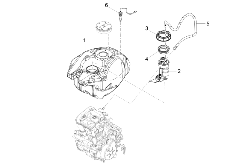 Aprilia Kraftstofftank RS 125 ABS
