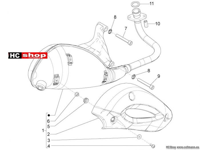Aprilia Motard 50 Auspufftopf