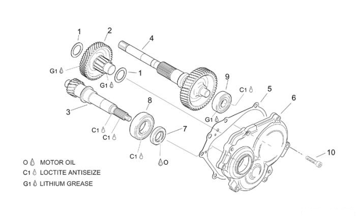 Aprilia Getriebe Leonardo ST 125-150