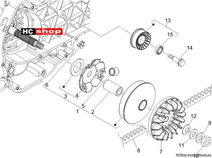 Piaggio Antriebsriemenscheibe X8 250