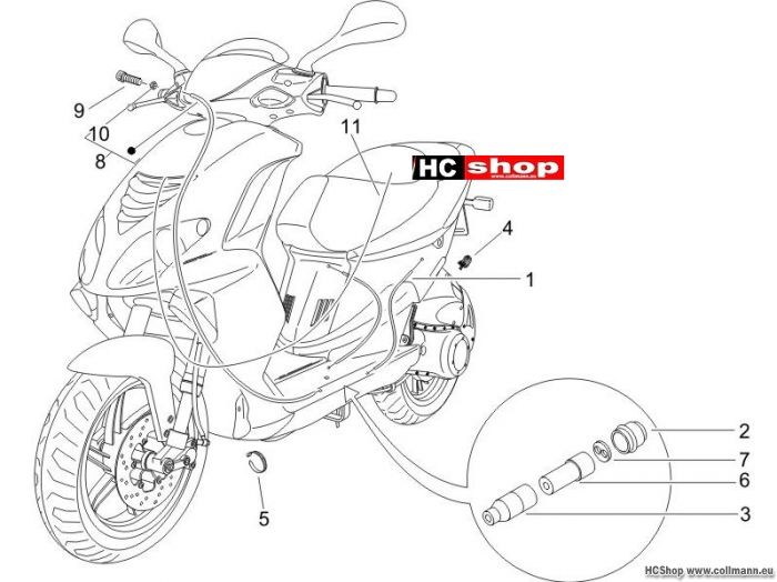 Piaggio Bowdenzügen NRG 50 Purejet