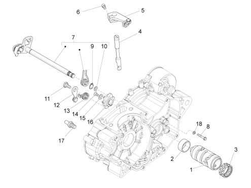 Aprilia Motor Schaltgabel RS 125 ABS