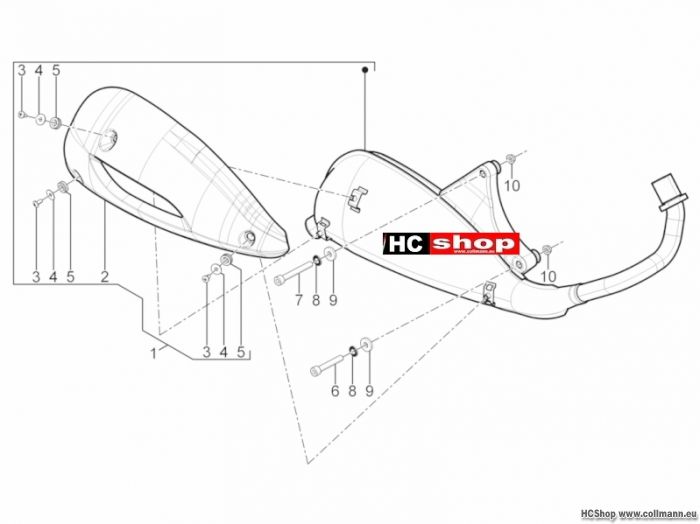 Piaggio Auspufftopf TPH 125