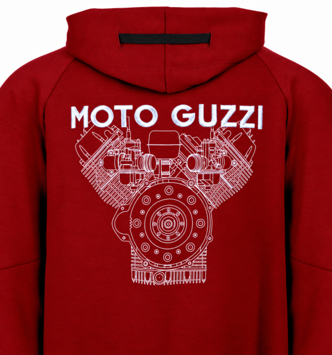 Moto Guzzi Essential Hoodie mit Reißverschluss rot