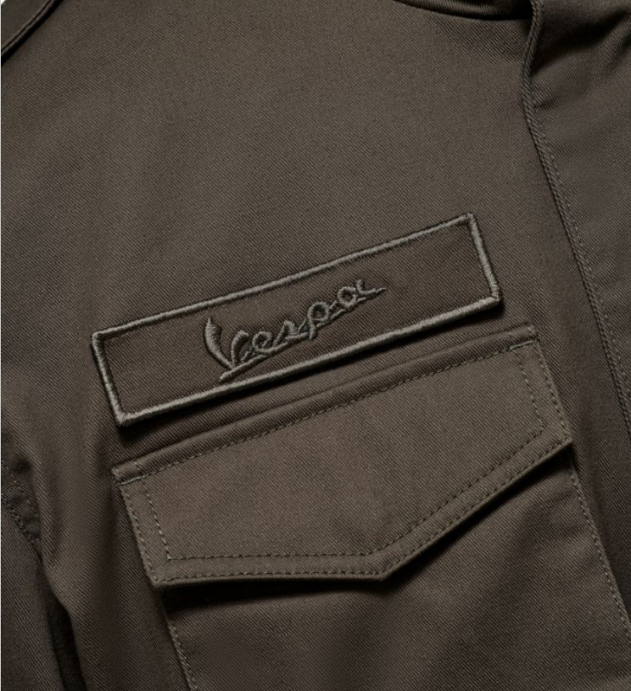 Vespa Jacke aus Baumwolle grün, Jubiläum Vespa 80th