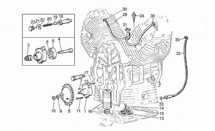 Moto Guzzi V65 Custem Ölpumpe
