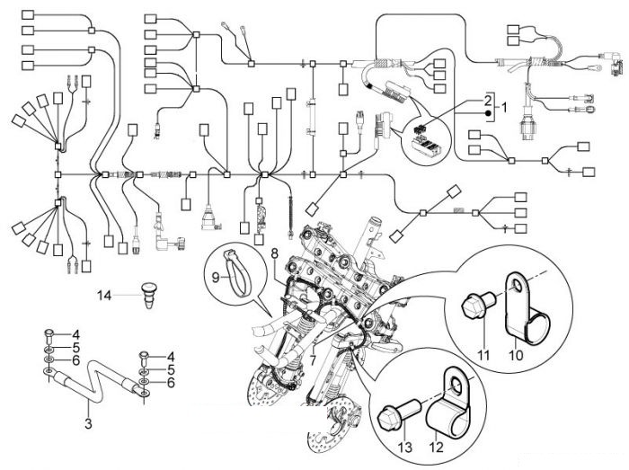 Piaggio MP3 YOUrban 300ie Sport Hauptkabelbaum