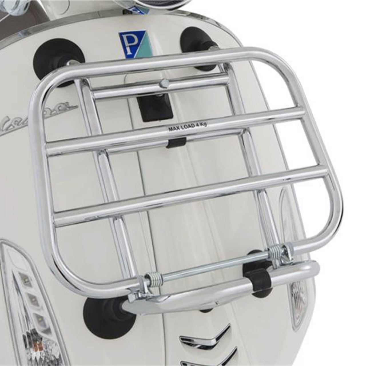 Vespa Frontklappträger chrom für Primavera und Elettrica