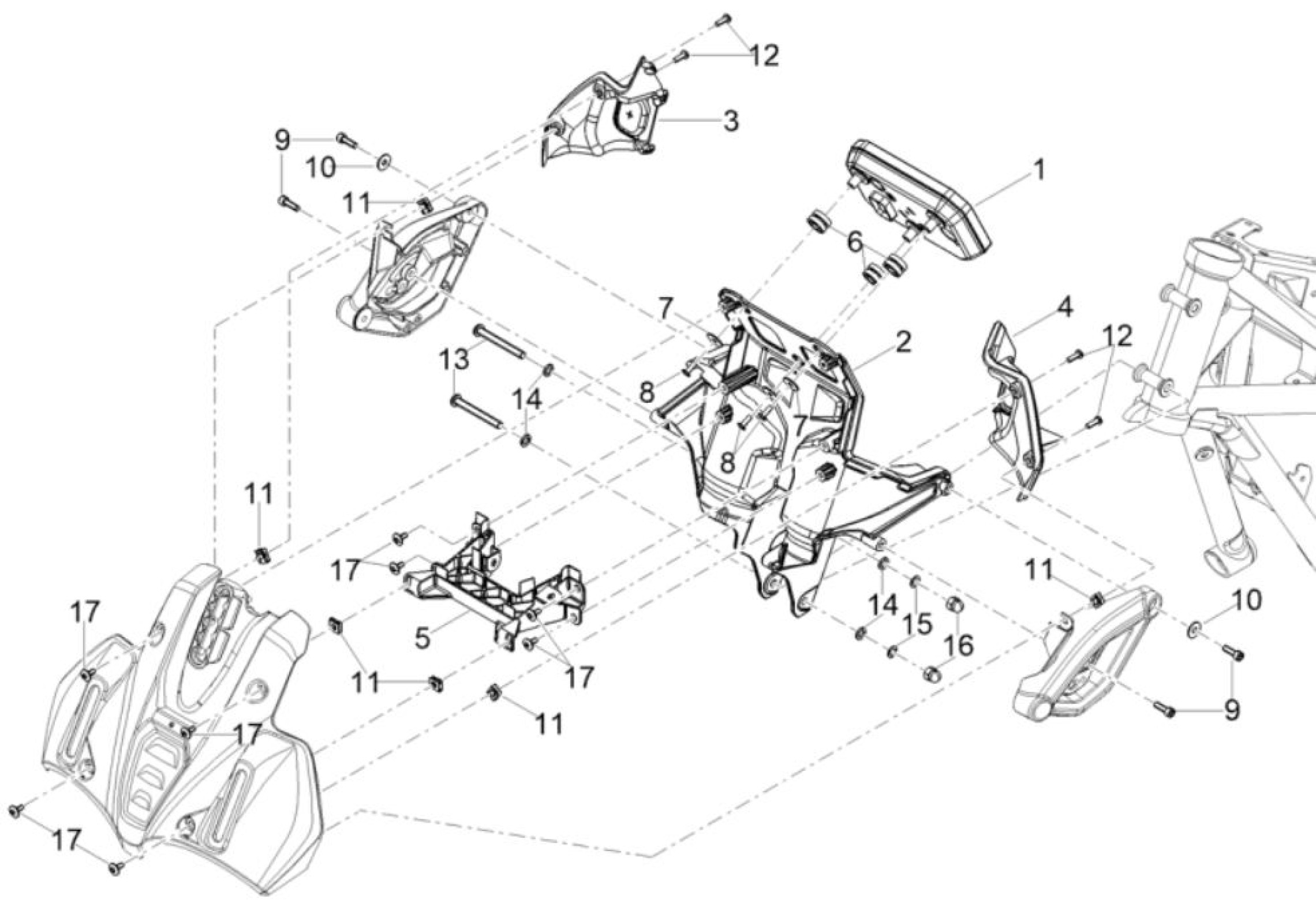 Explosionszeichnung Moto Guzzi V85 TT E5 / V85 TT Strada E5 / V85 TT Travel E5 Cockpitinstrumente (2026)